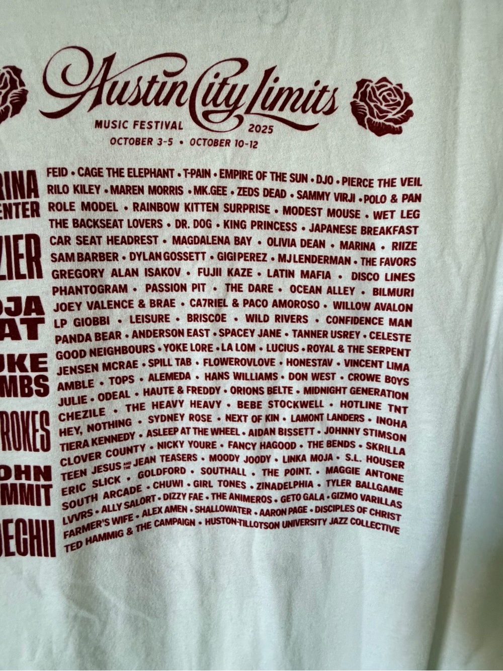 Howler Brothers White Ringer Tee with Red Script & Gold Rose - Picture 7 of 8
